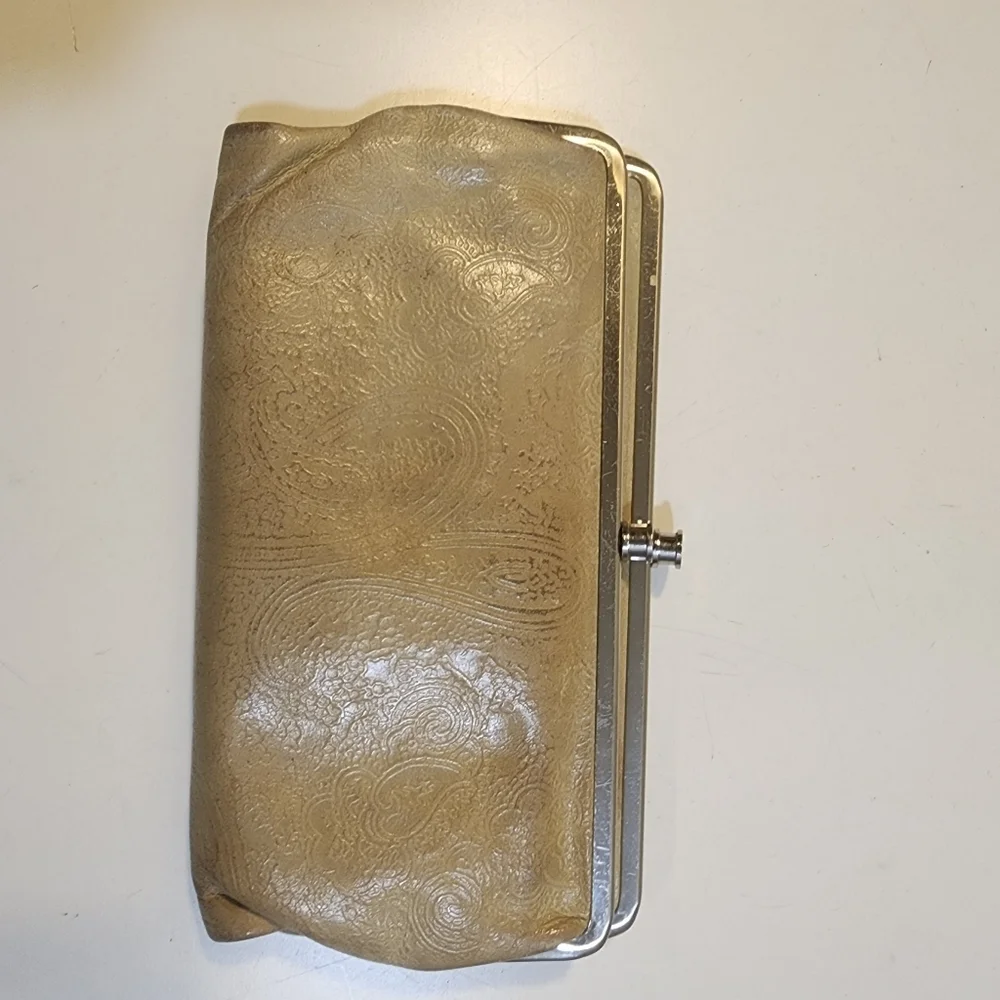 Hobo International Vintage Leather Elegant Tan Clutch Bag